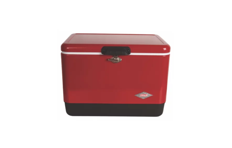 54 Qt. Vintage Steel Belted Cooler - Red