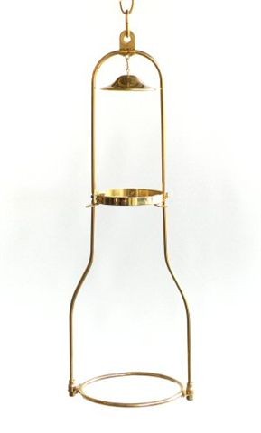 Aladdin Oil Lamp Hanging Frame, BH210 Solid Brass Deluxe Replacement Frame,  Fits Aladdin Hanging Brass Chandelier Lamps 