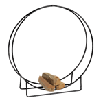 Log Hoop Black Steel / 24^ Diameter